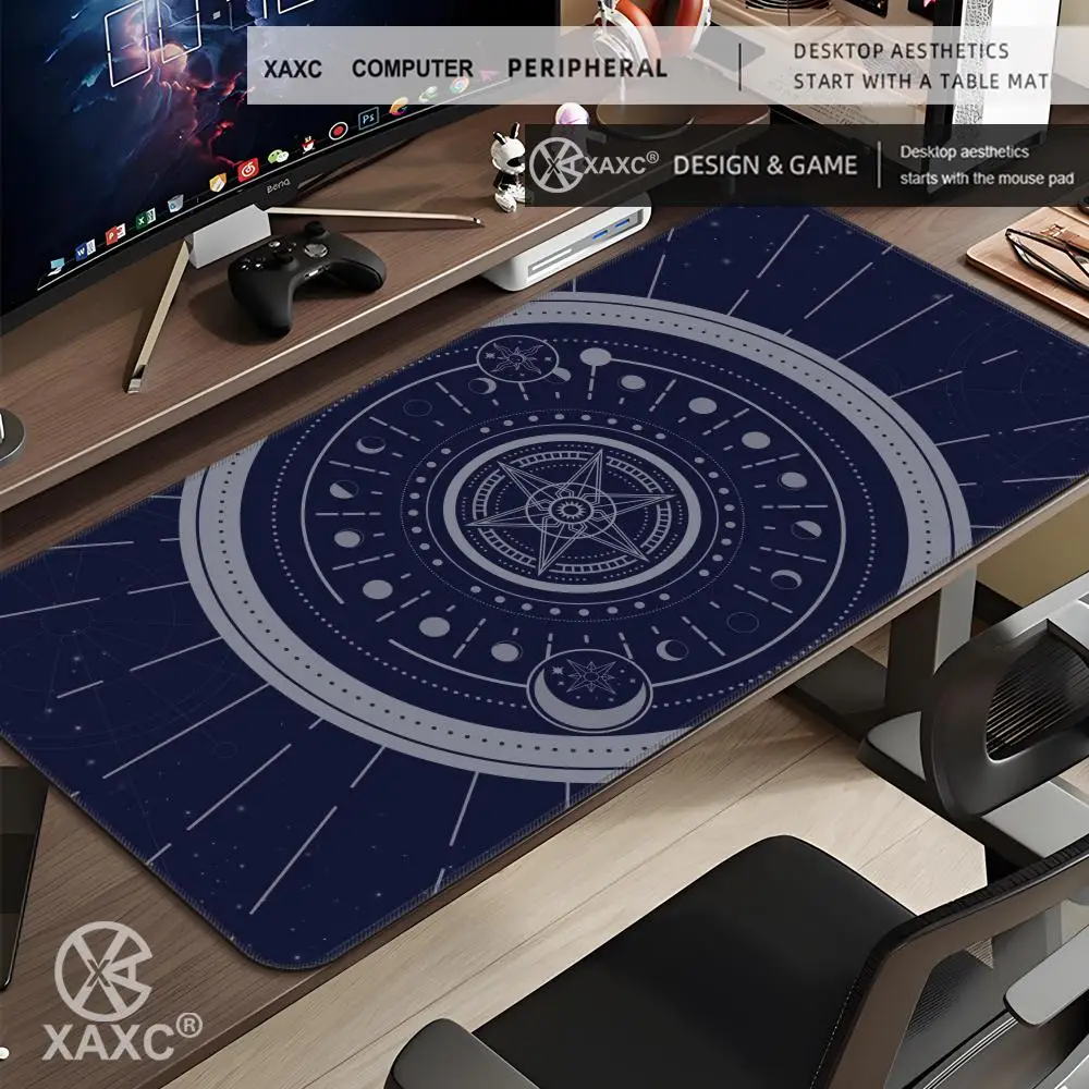 Celestial Art Moon Mouse Pads Large Keyboard Mouse Desk Pad XXL Non-Slip Rubber Gaming Mouse Pad Laptop Mouse Carpet XAXC