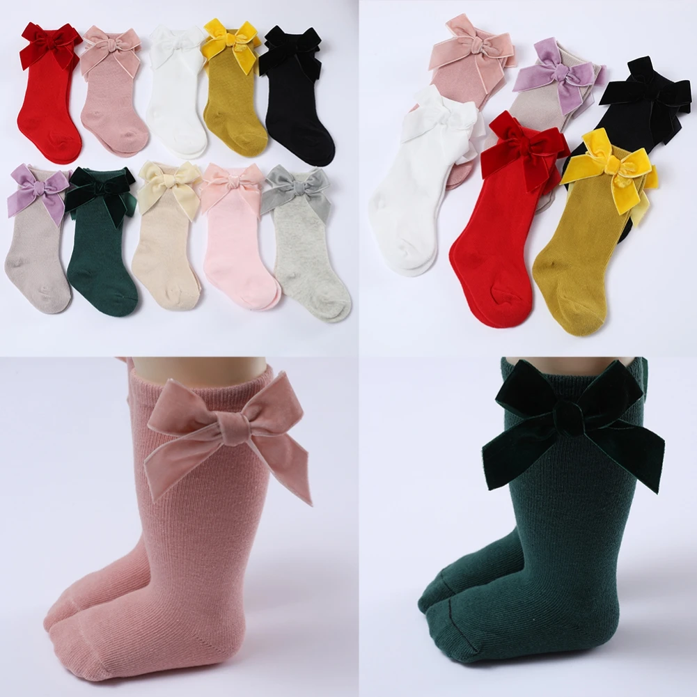 Toddlers Baby Girls Socks With Big Bows Breathable Newborn Girl Short Socks Toddler Cotton Princess Kids Sock For 1-3Years