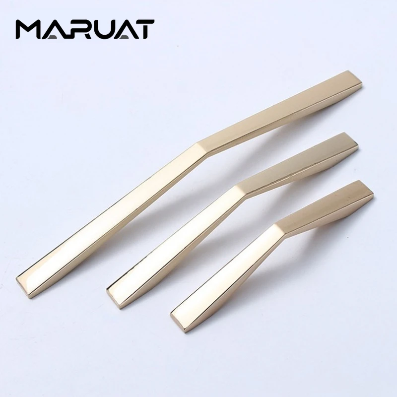 Zinc Alloy Wardrobe Cabinet Door Curved Handle Wardrobe Handle Hardware Furniture Bedside Cabinet Drawer Door Handle