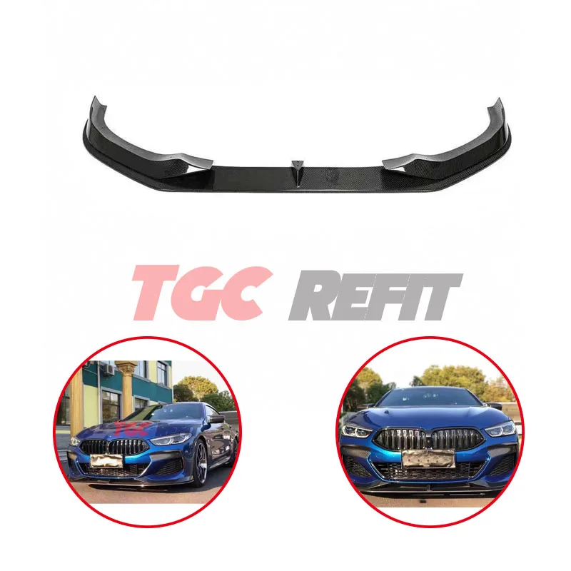 

Carbon Fiber AC Style Front Bumper Chin Lip Spoiler Lips Protection Cover Trim Kit For BMW 8 Series G14 G15 G16