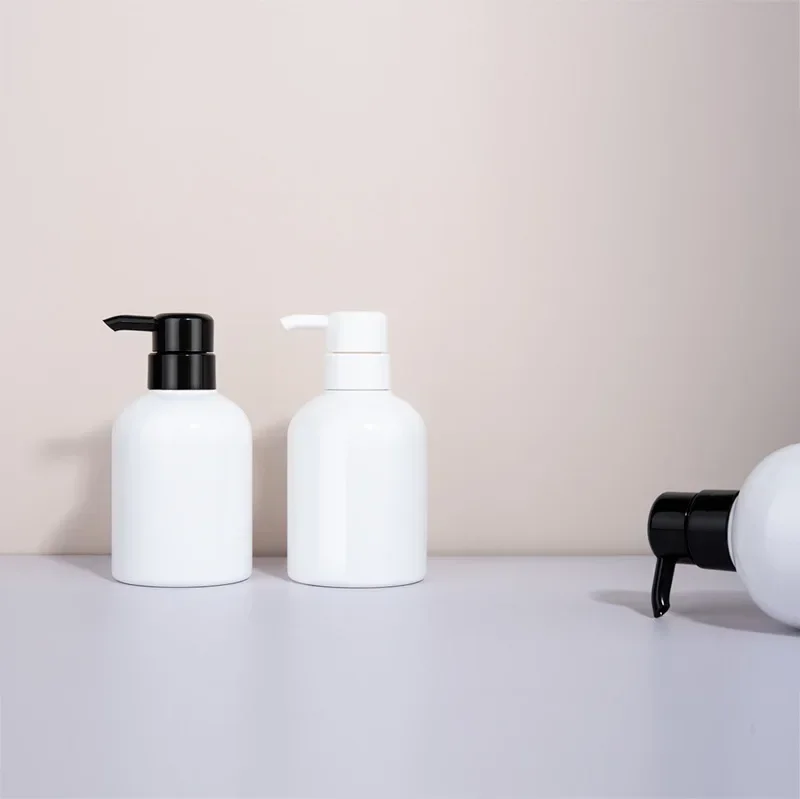 300-600ml White Plastic PE Mousse Bottle Facial Cleanser Press Foaming Bottle Empty Lotion Shampoo Soap Liquid Dispenser