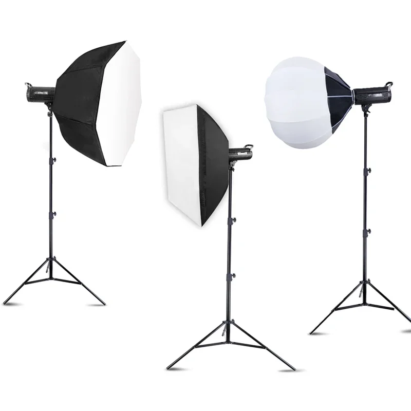 Zomei Photography Studio Lighting Kit 150W LED Video fill light Lamp Bowen Stand light Kit softbox Set