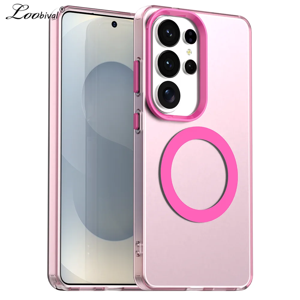 Matte Candy-Farbige Hülle für Samsung Galaxy S26 Ultra S25 S24 Plus S23 FE A55 A56 A16 A35 A15 A17 Magnetische Weiche Stoßfeste Abdeckung