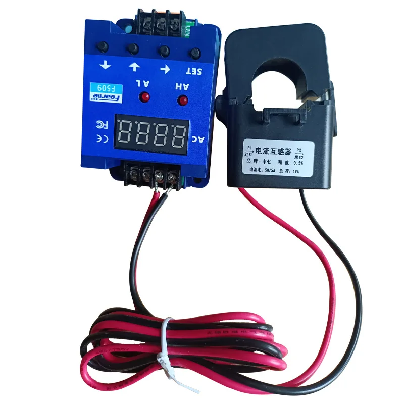 

AC digital display ammeter upper and lower limit relay output overload protection switch intelligent current controller