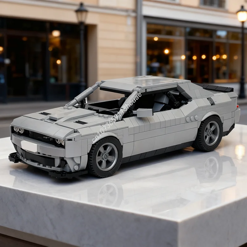 

1385 шт. MOC Dodge Challenger Hellcat Creator Expert модель строительные игрушки блоки Рождественский подарок архитектура DIY творческая идея
