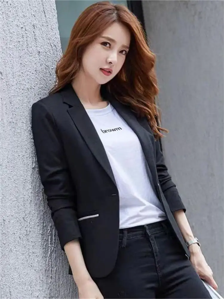 Slim Fit ort Sve Women's  Korean Sle Long Sve ort Length Faionable Spring Autumn Ladies' Jaet