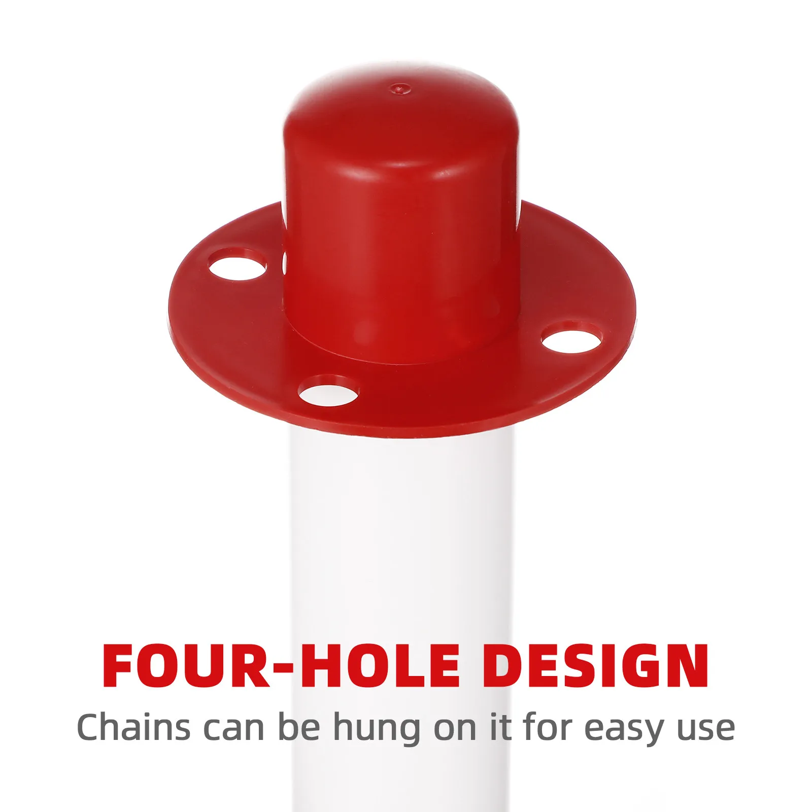 Warning Column Red White Elastic Road Safety Cone Fillable Base Plastic Anti-Collision Barrier Isolation Pile Warning Colum