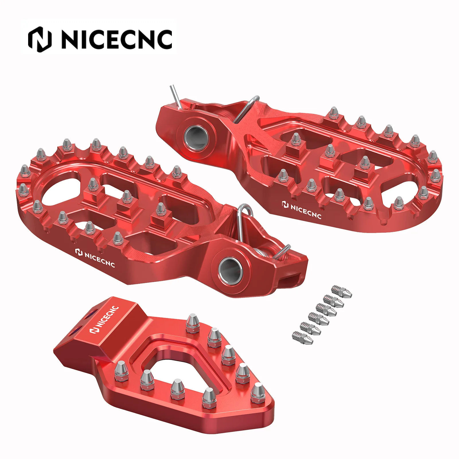 AliExpress NICECNC Forged Foot Pegs Footrests & Rear Brake Pedal Step Tip For Stark Varg EX MX 2024-2025 Electrical Bike Parts Aluminum