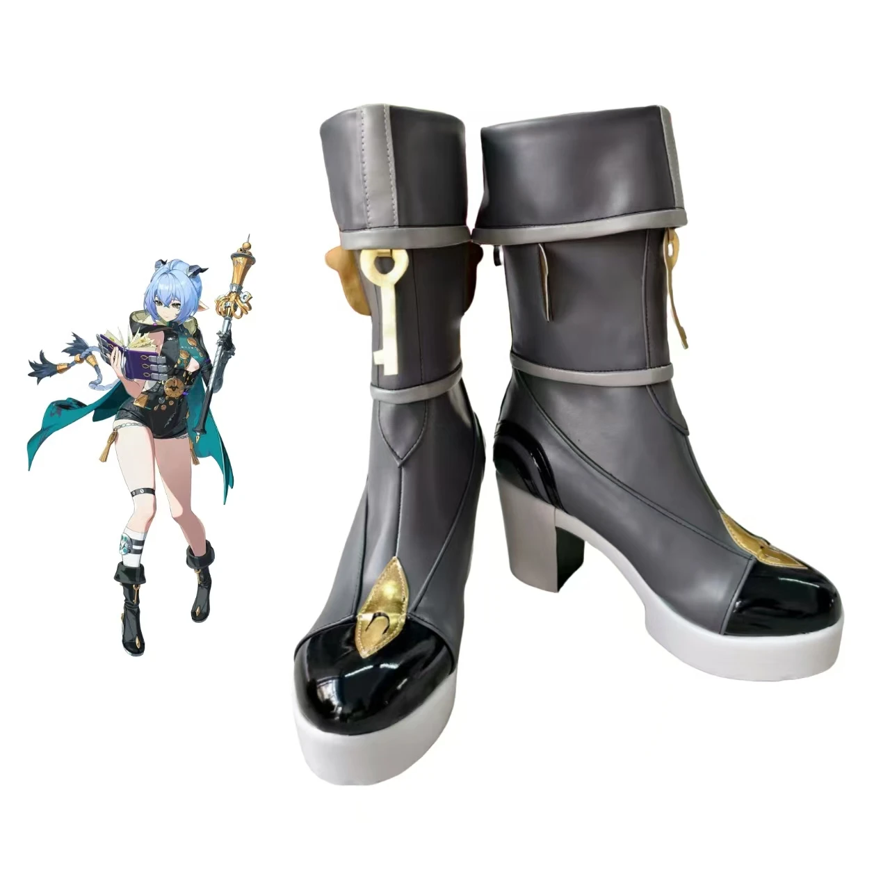 Spiel Zenless Zone Null Lucia Cosplay Schuhe Stiefel Schwarz PU Leder Stiefel Anime Halloween Karneval Party Requisiten Für Frauen Mädchen