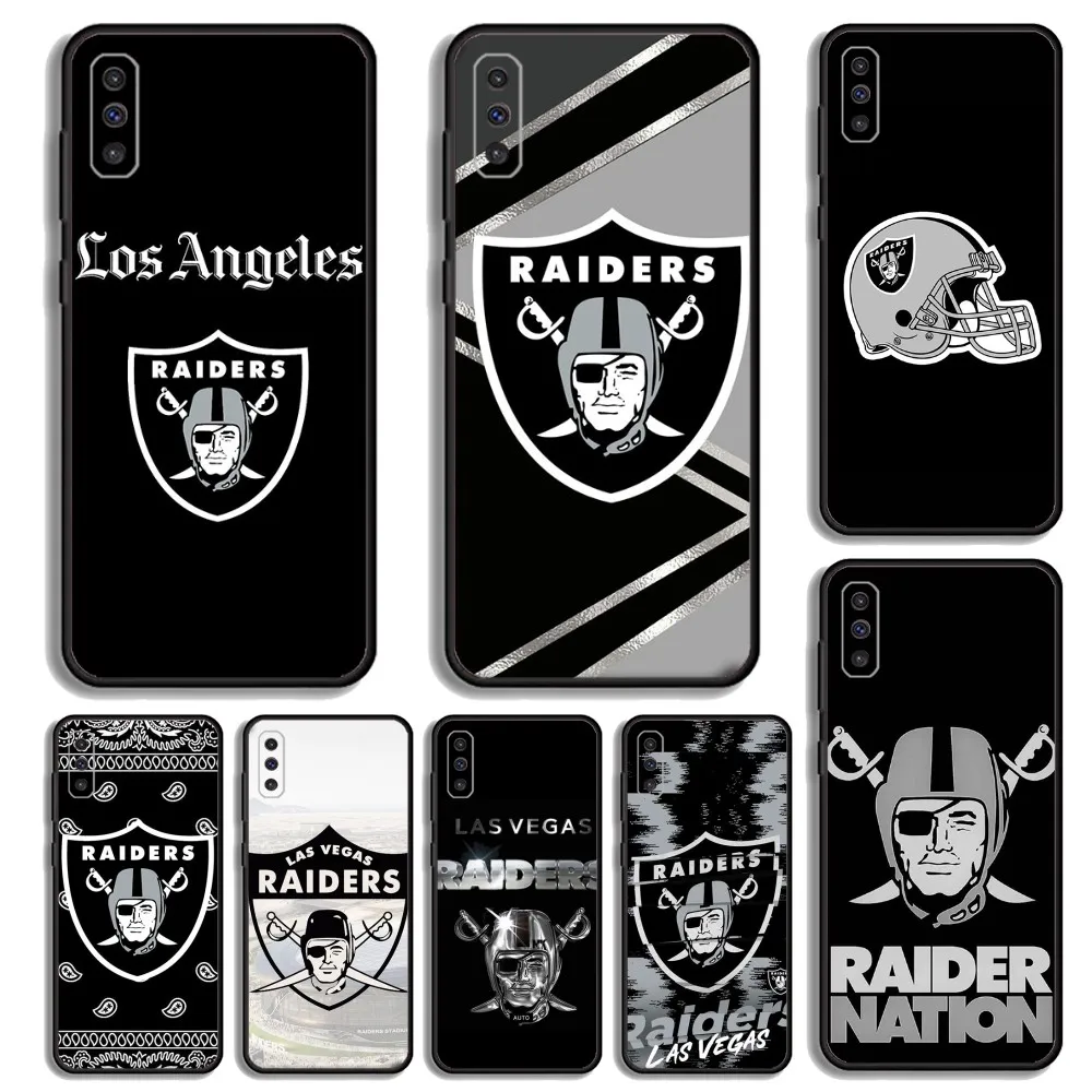 Oakland Raiders Phone Case For Samsung S23,23,22,30,21,10,9,Note20 Ultra,Lite,Ultra,5G,Plus,FE,Black Soft Case