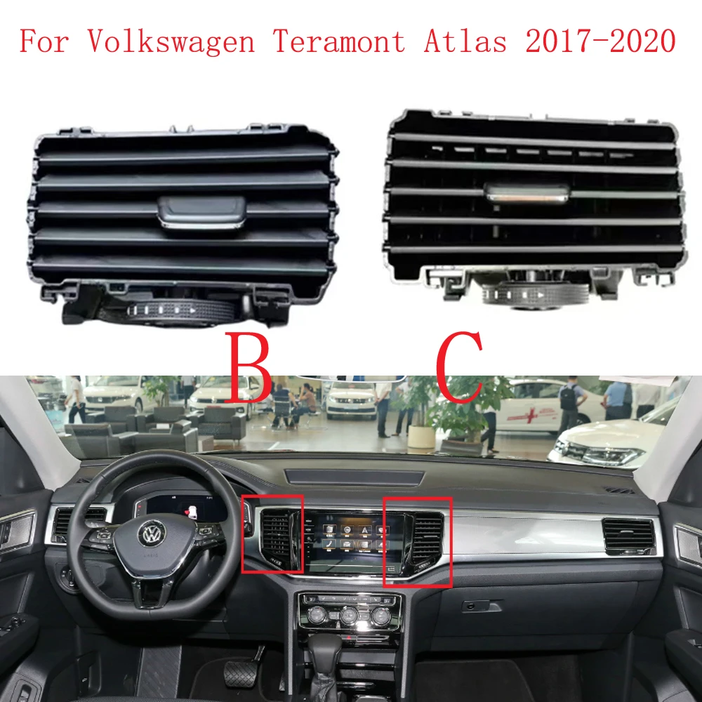 HAOCHEN 1/2 قطعة OEM لوحة القيادة مكيف الهواء منفذ الهواء التيار المتناوب تنفيس لشركة فولكس فاجن Teramont أطلس 2017-2020