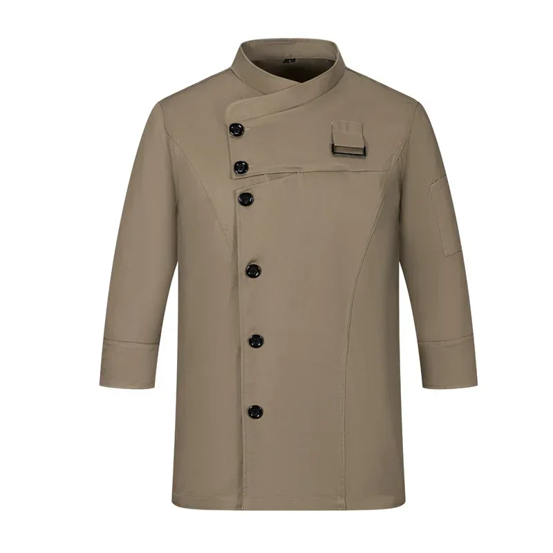 

Men's kitchen jacket Restaurant Unisex chef uniform women Work wear cook costume Long Shirt Cook's clothes kitchen uniform Apron
