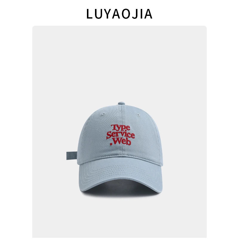 

Summer All-Match Letter Embroidered Baseball Cap Women's Face-Looking Small Soft Top Casual Couple Trendy Brand Peaked Cap
