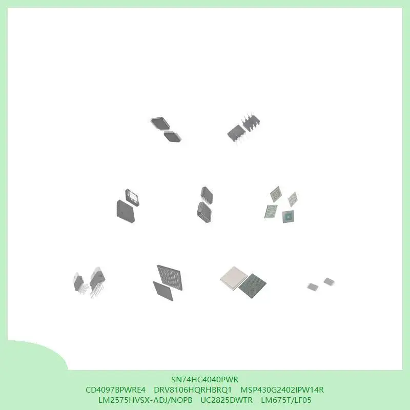 

SN74HC4040PWR CD4097BPWRE4 DRV8106HQRHBRQ1 MSP430G2402IPW14R LM2575HVSX-ADJ/NOPB UC2825DWTR LM675T/LF05