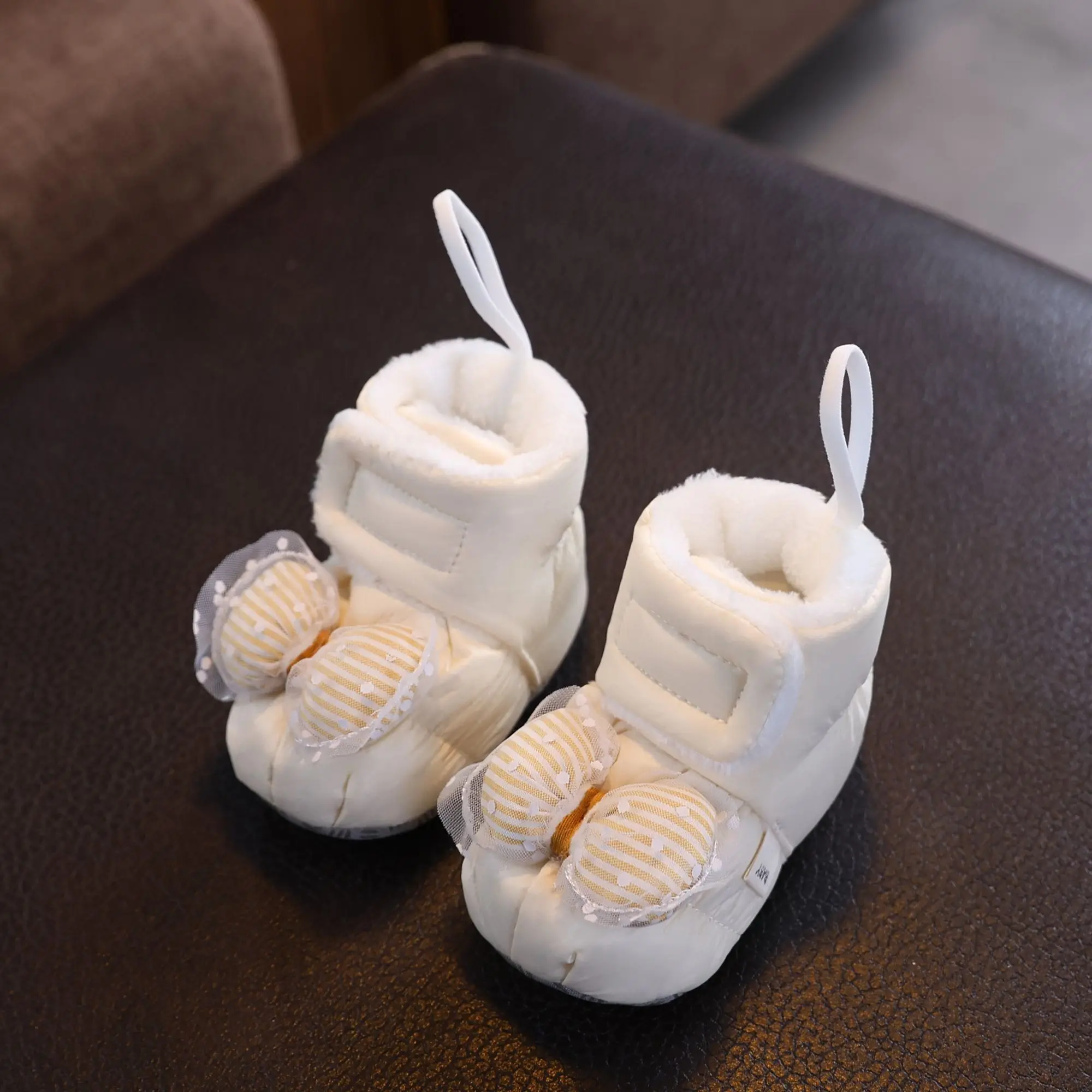 

Soft Sole Winter Boots Fleece Lined Thermal Insulated Non Slip Foot Covers for Crawling Walking Cozy Anti Cold Indoor Booties​