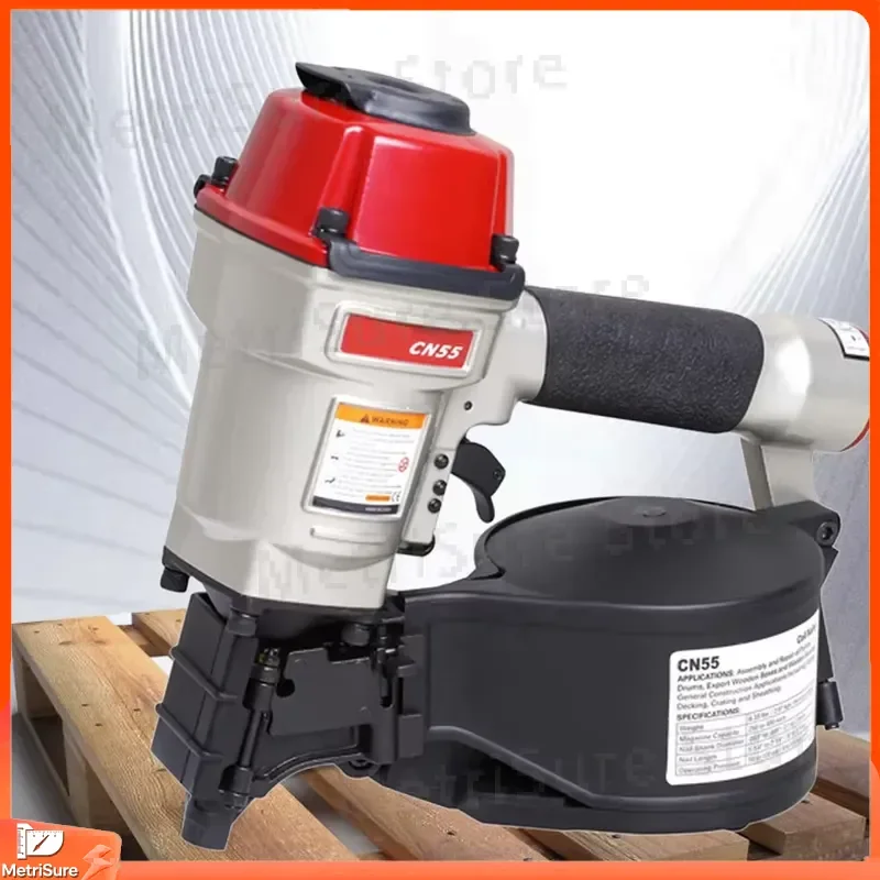 Cordless Pneumatic Nail Gun for Wood Trays Decoration Heavy Duty 55mm 70mm 80mm 90mm 100mm Nail Length Adjustable Fastening