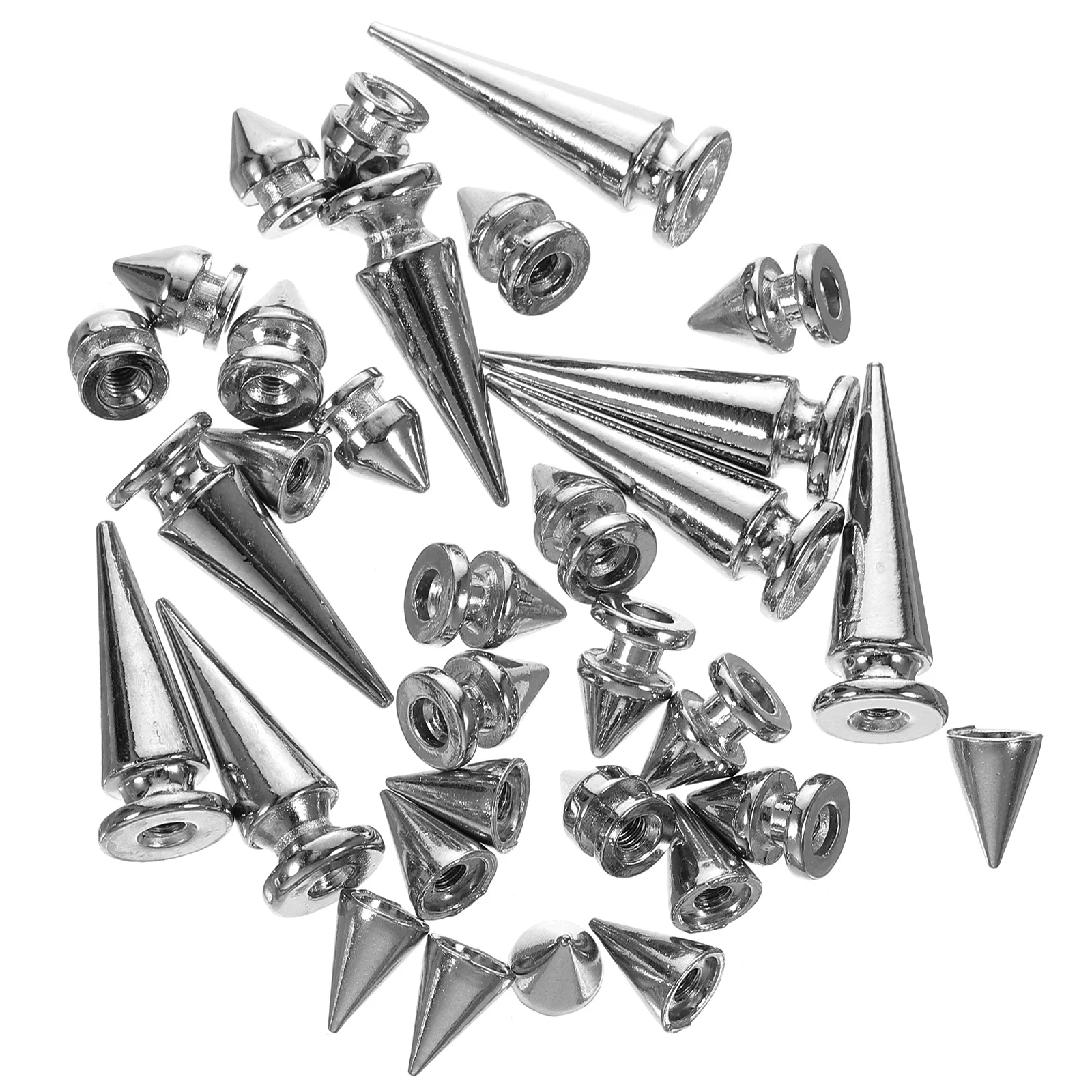 

Bag of Alloy Cone Rivet Spikes Punk Craft Rivets Screwback Studs for DIY Clothing Shoes Accessories Clothing Spike