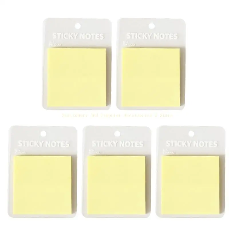 5x Waterproof Sticky Notes Pads See-Through Sticky Notes Translucent Notes Pads