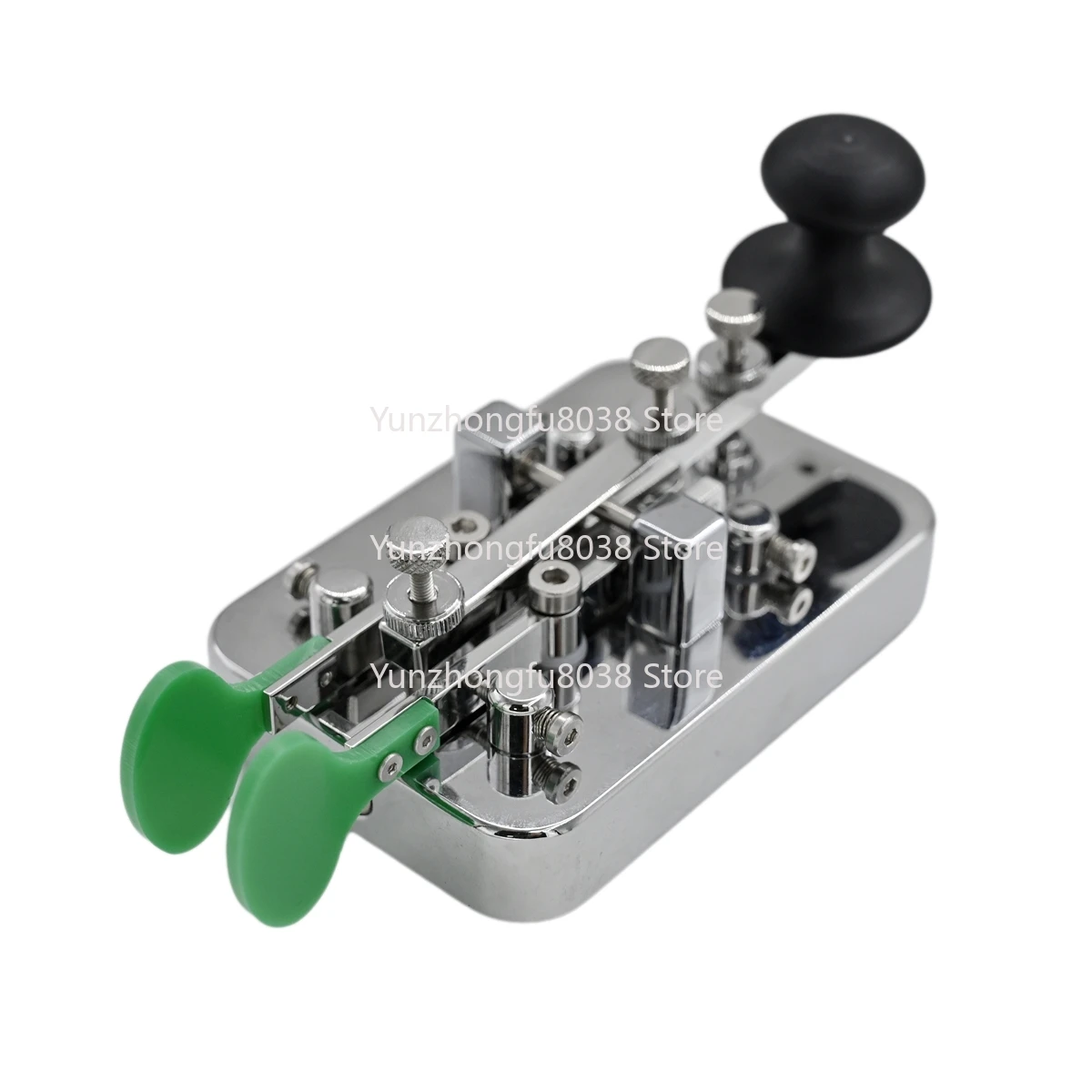 

Heavy Morse Code Key Stainless Steel Dual Modes Electroplating Big Base Telegraph CW Shortwave Wireless Radio 3.5mm Jack Keyer