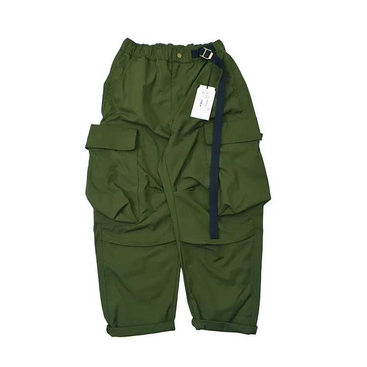 

YU WEN LE Trendy Brand Men's Casual Pants Multiple kets Workwear Loose Large Size Outdoor Functional Bread Pants