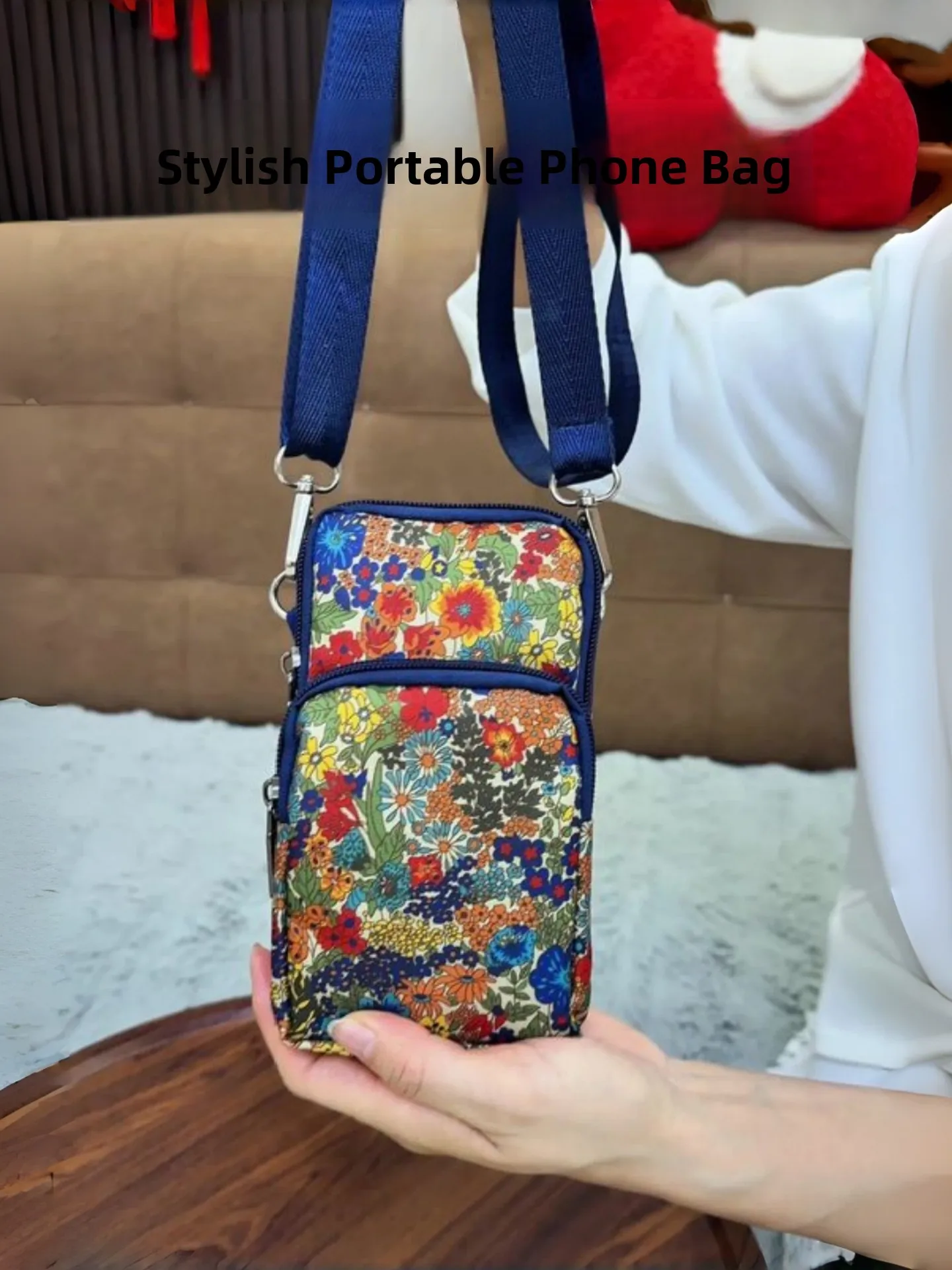 Convenient Portable  Crossbody Phone Bag for Ladies Casual Versatile Waterproof Shoulder Bag Large Capacity Single Layer