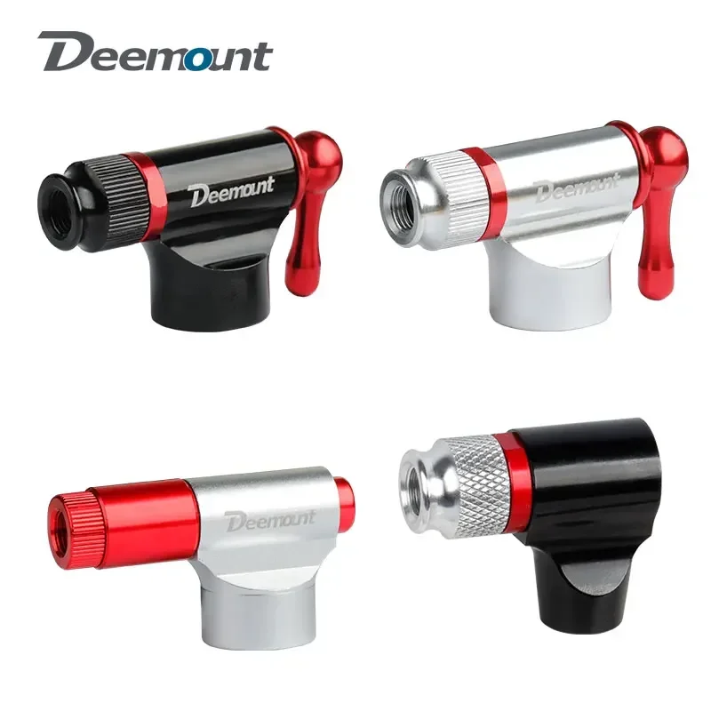 Deemount CO2 Pump Nozzle For 3/8-24 Threaded Cartridge Fits Schrader Presta W/ Foam Casings 33/25/16/12/8Gr. Cylinder Inflator