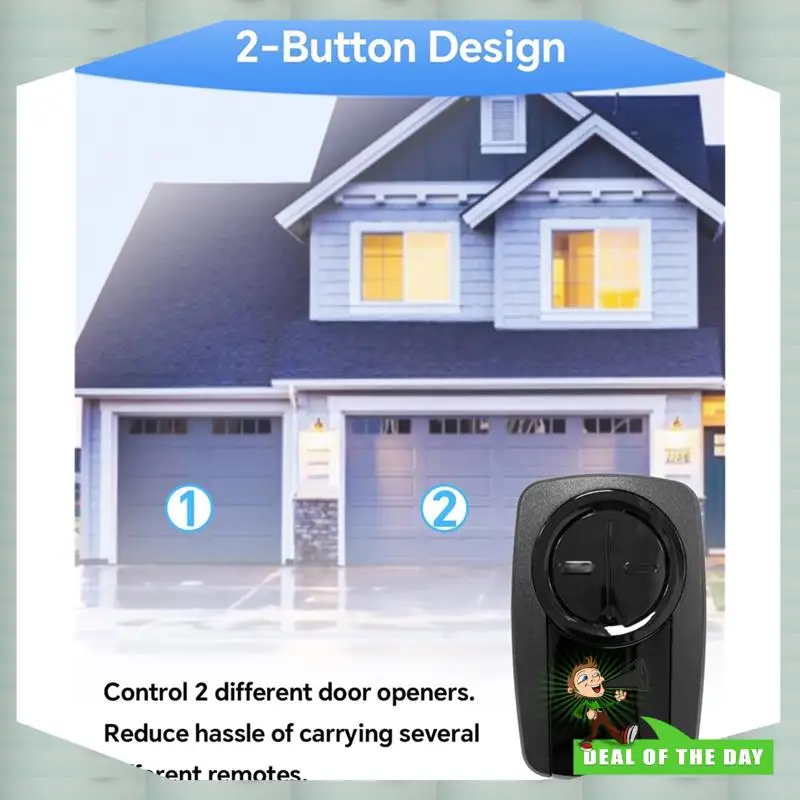 

24-Hour Delivery Universal 380UT 375UT Garage Door Remote For Chamberlain Klik5u-Bk2 Klik3u-Bk Opener Clicker Remote