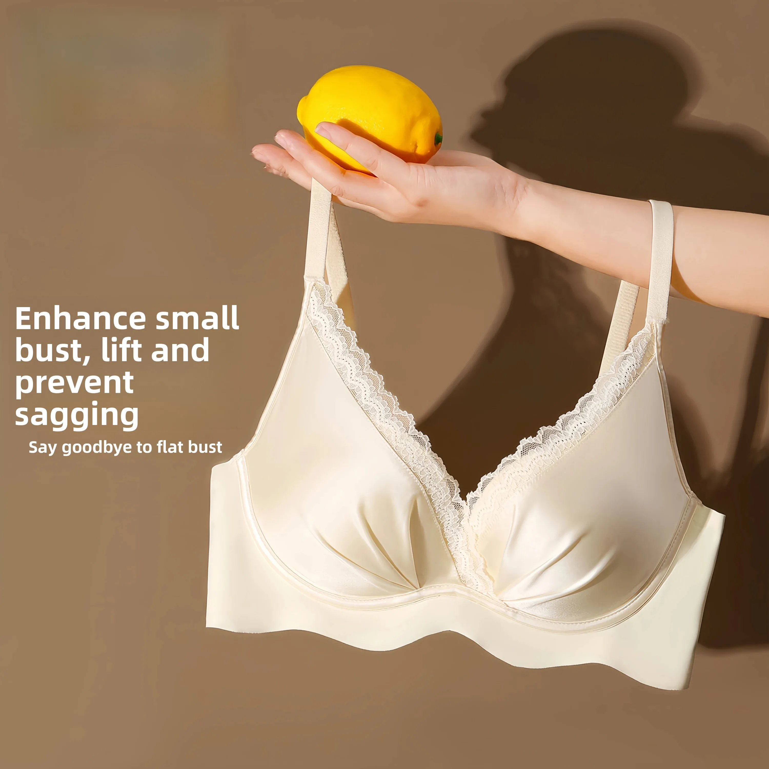 adjustable-strap-bra-sexy-lace-satin-surface-gathered-women's-underwear-anti-sagging-side-fatigue-reduction-full-cup-u-neck-d