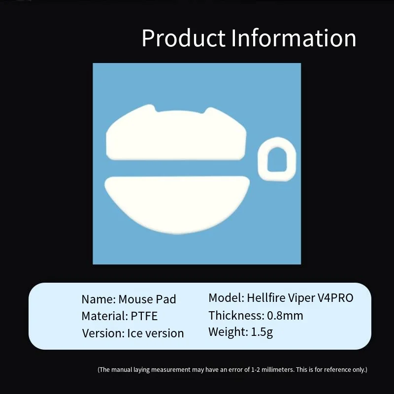 Mouse pad is suitable for Razer Viper Strike, Viper Elite V4 Pro, and is made of PTFE high-quality material.