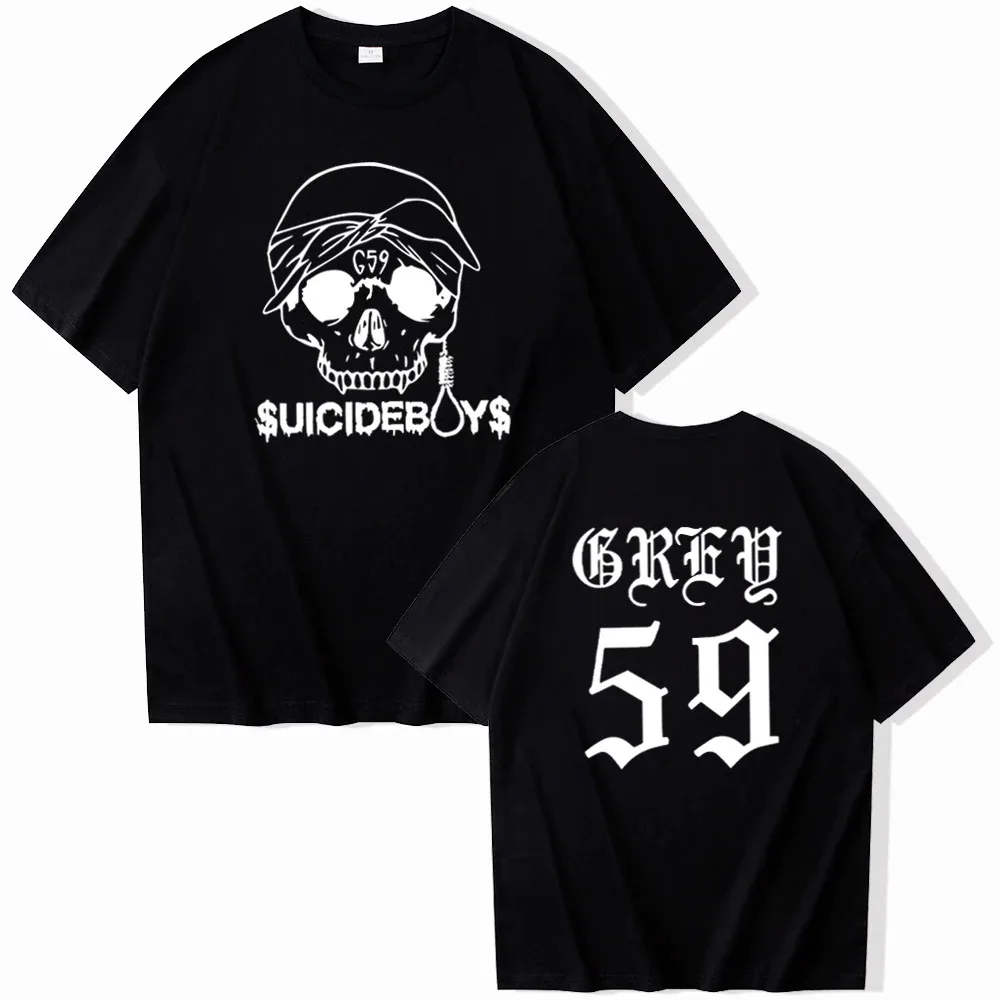 SuicideboyT-shirt G59 Tour 2024 New Cotton Short-sleeved Hip-hop T-shirt Round Neck Casual Short-sleeved Boys and Girls Gift