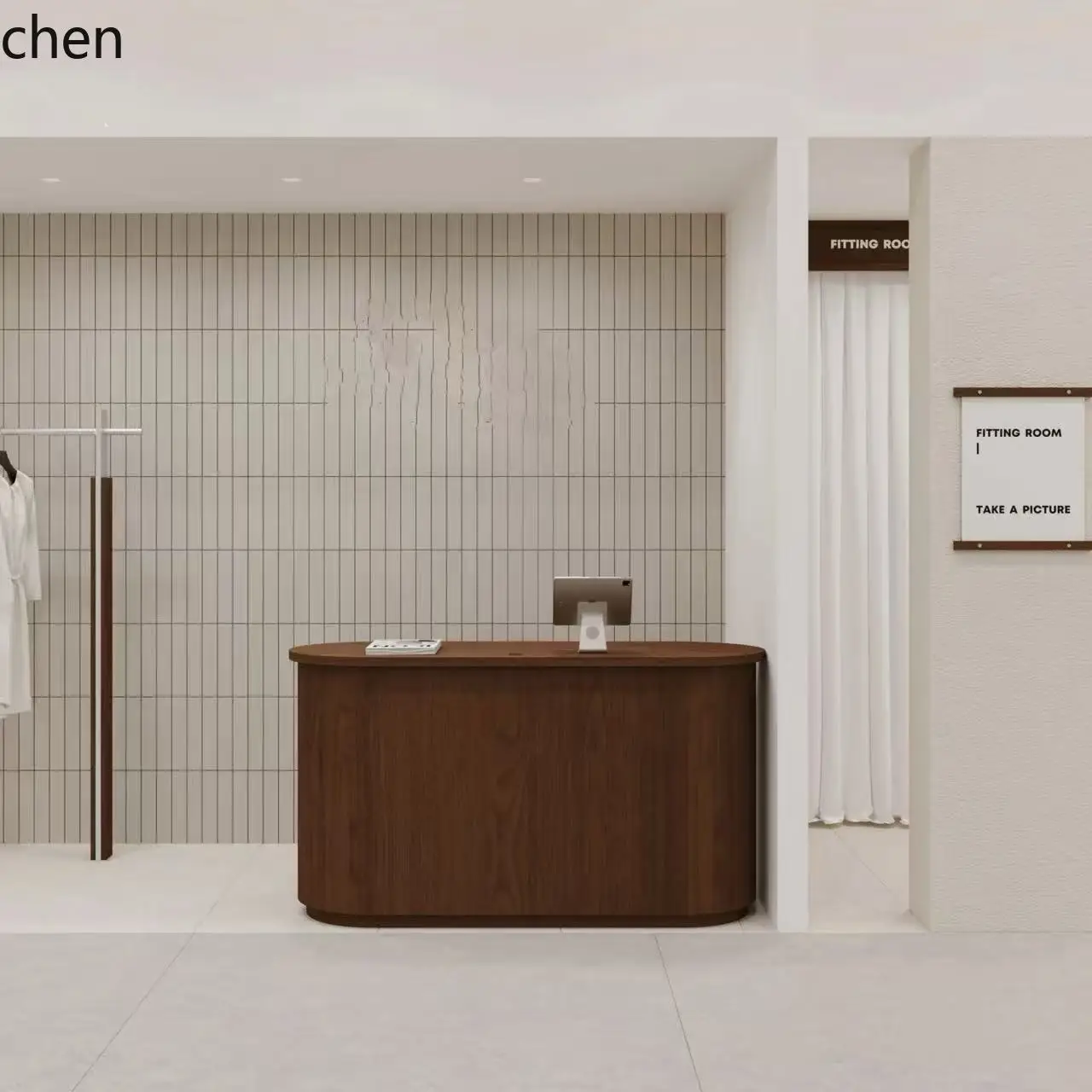 ZML Mostrador de tienda de ropa Mostrador de recepción Mesa de cajero de alta gama