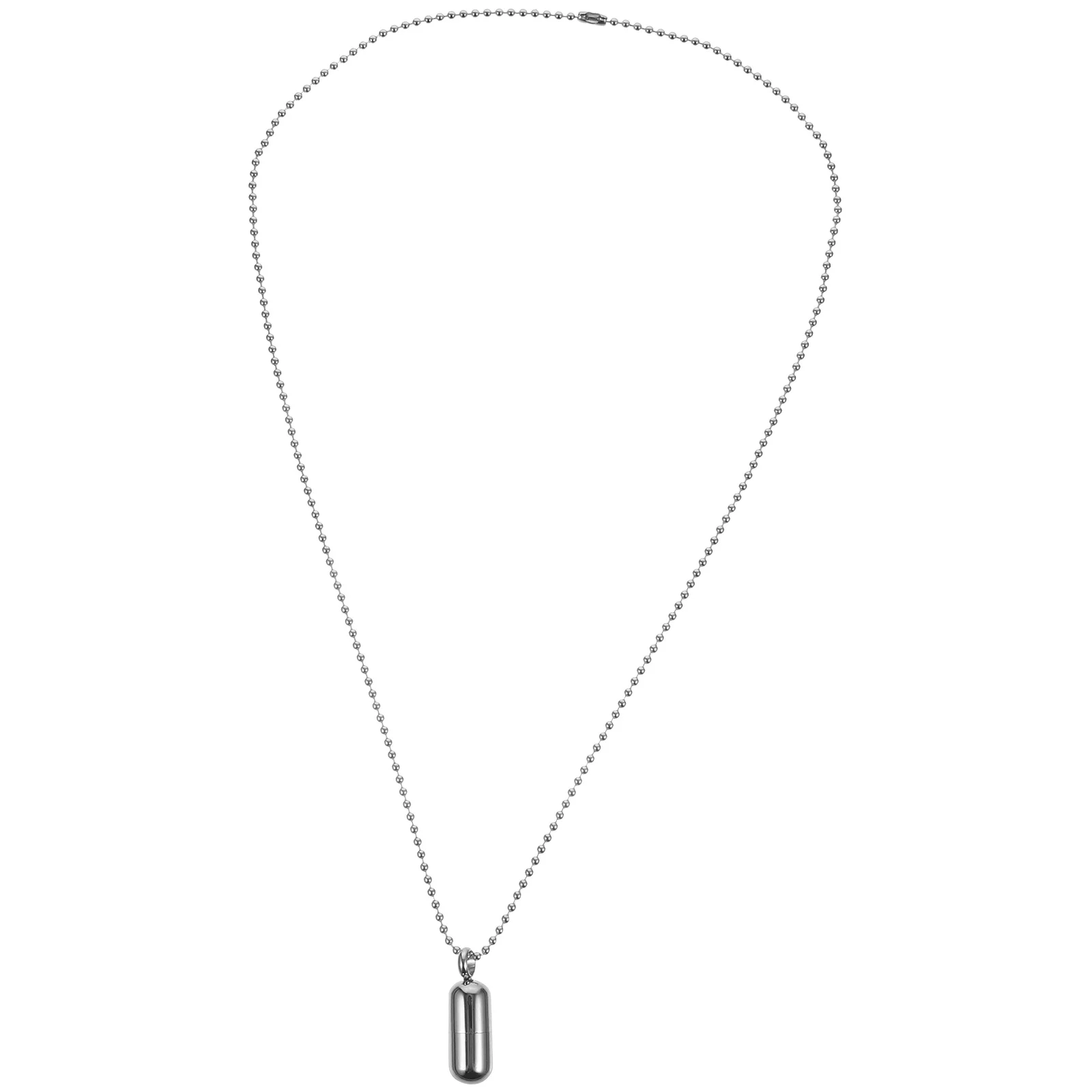Botella de Perfume para pastillas, estuche con colgante, collar, soporte para Vial pequeño, acero de titanio para mujer, collares con colgantes de viaje