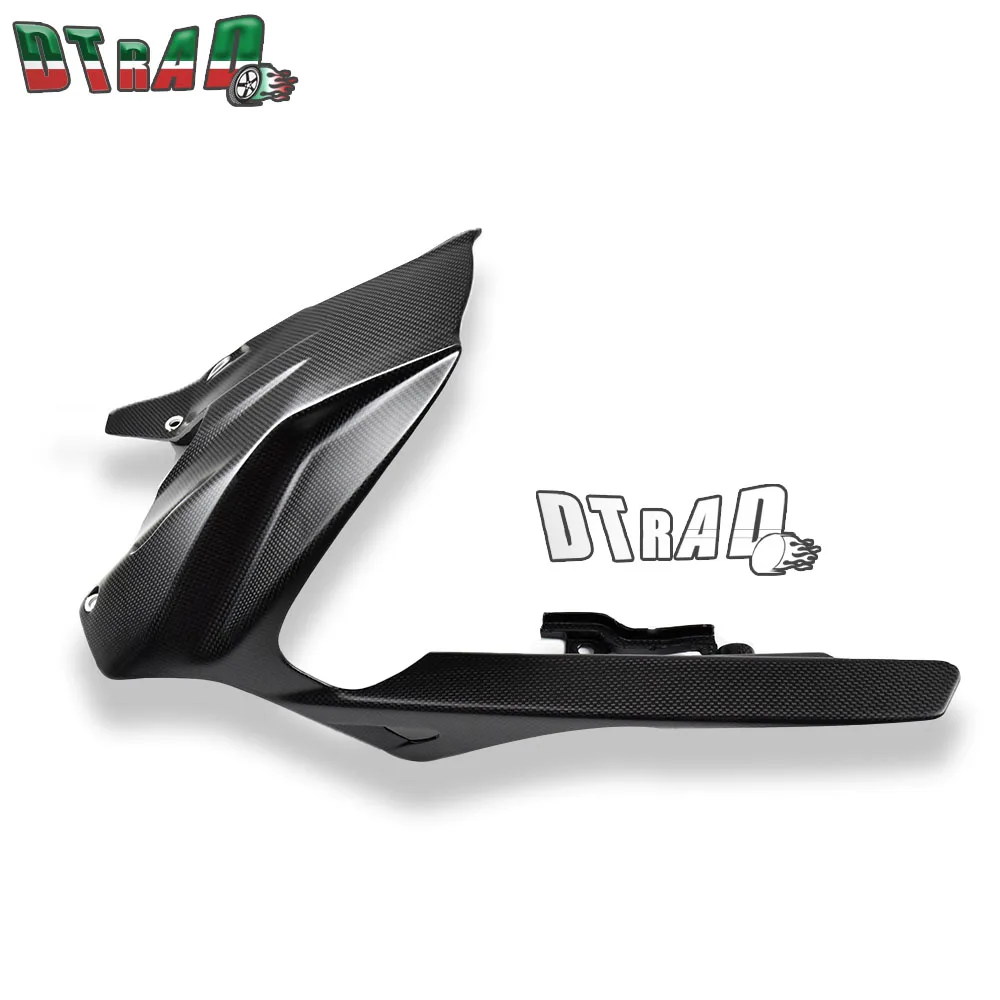 For DUCATI Diavel V4 2023 2024 Real Carbon Fiber Motorcycle Rear Huggerr With Chain Guards Tail Splash Fender Mudguard Fairings