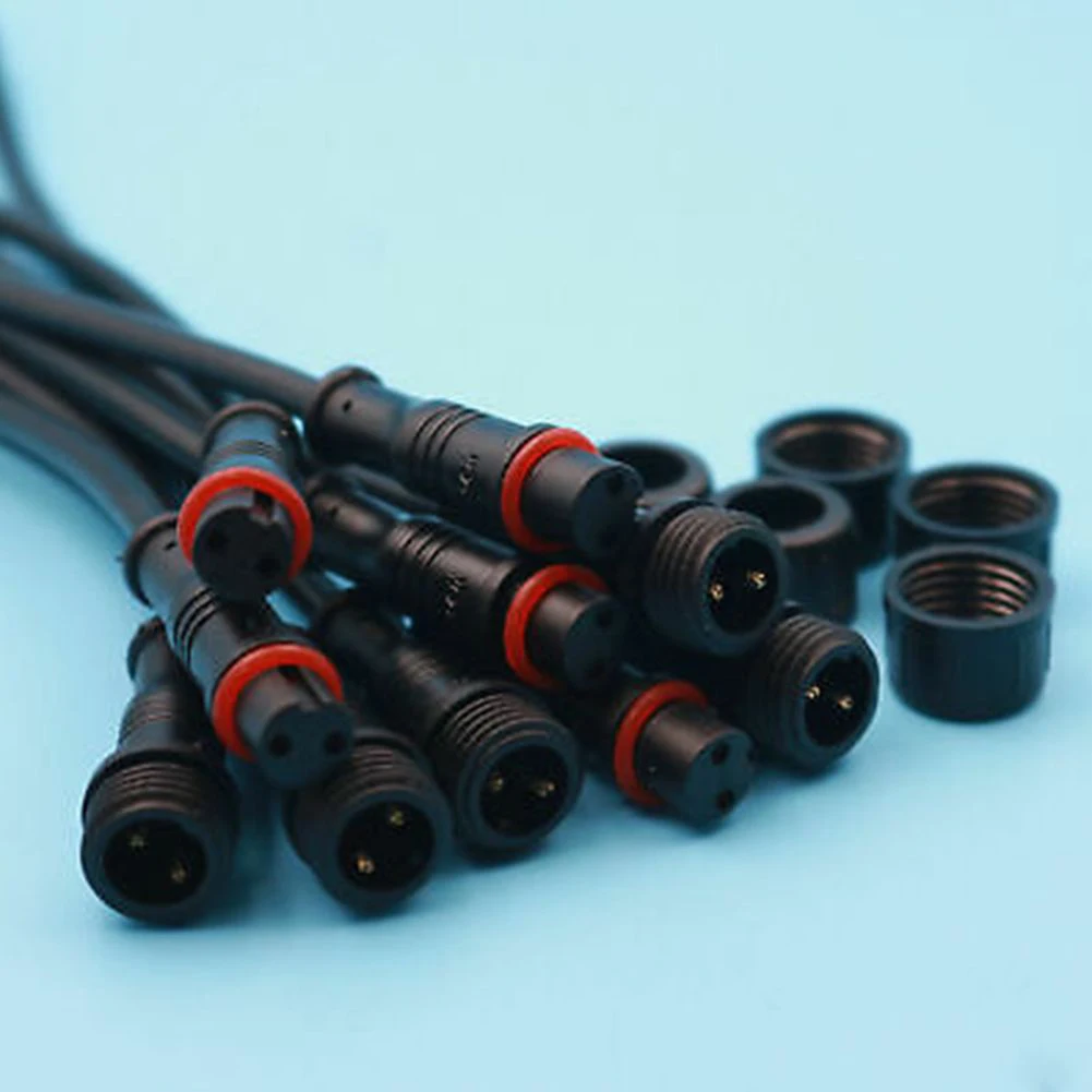 5 Pairs IP65 Waterproof 2/3 Pin 22AWG Wire LED Male Female Cable Connector 20cm LED Light Strip Connector Cable Connector