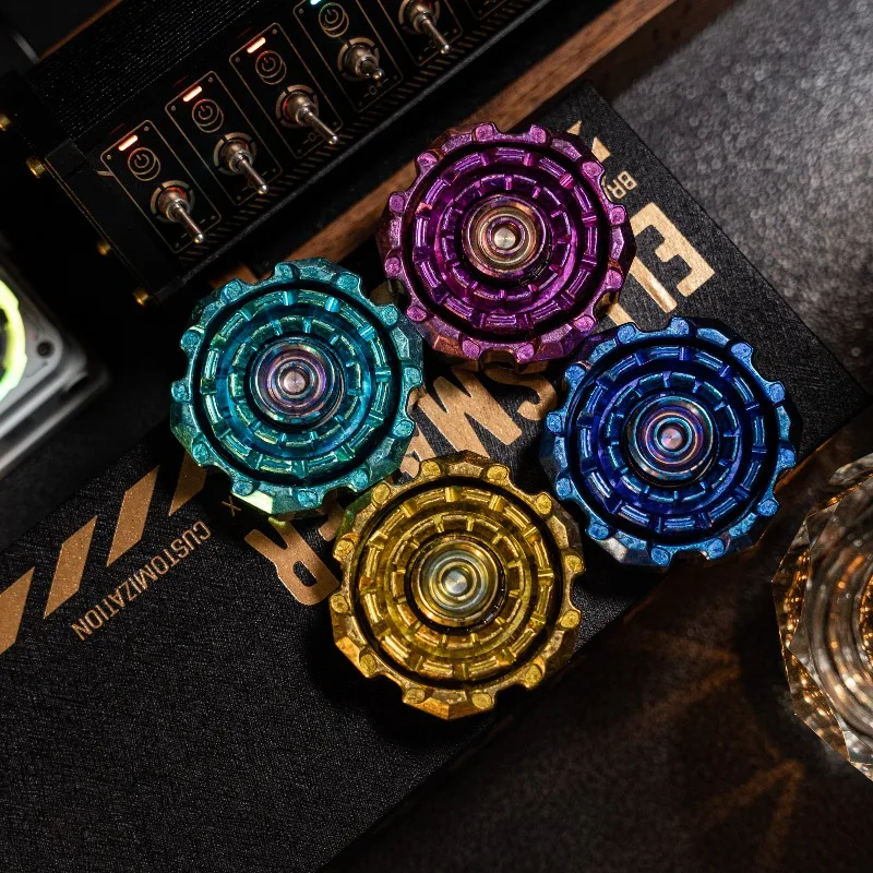 Nine Hands EDC Engine Mechanical Metal Double-Layer Rotating Fingertip Decompression Desktop Toy