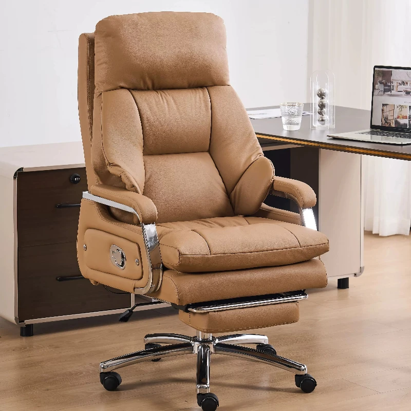 

Luxury Rolling Office Chair Mobile Recliner Swivel Accent Office Chair Leather Lounge Cadeira De Escritorio Office Furniture