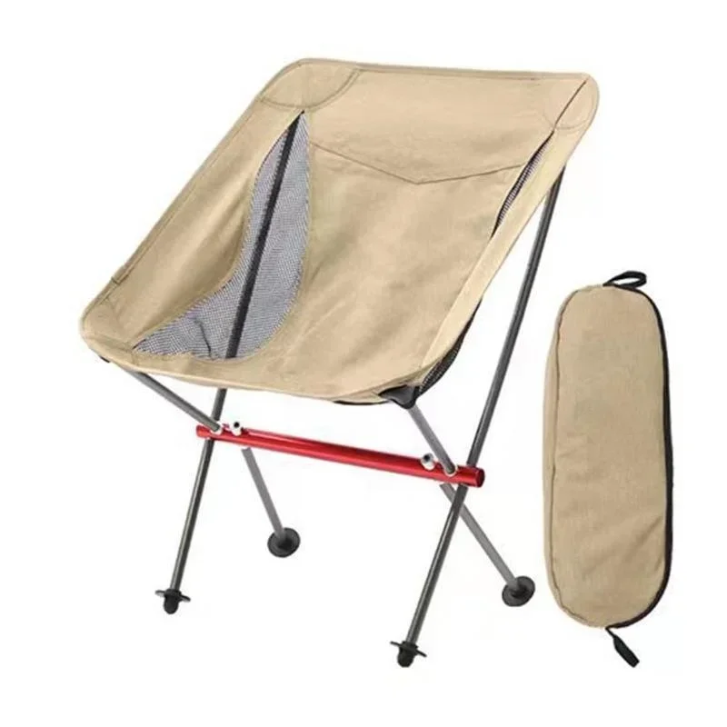 

New All Aluminum Frame Foldable Camping Chair Compact and Portable Outdoor Upgrade Version Hiking Seat Back Fishing Chairs