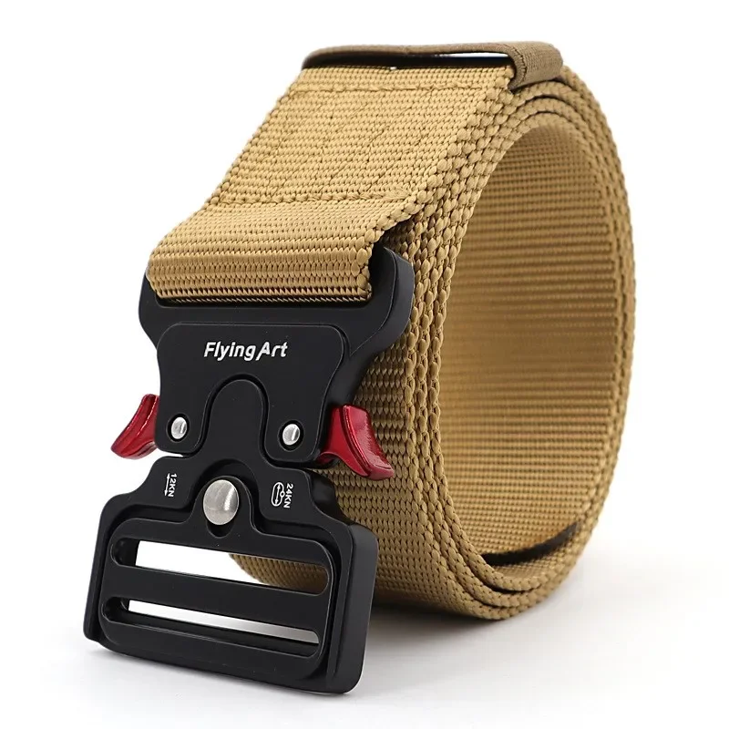 Flying Art 50MM Wide Belt Military Nylon Tactical Belt Outdoor Training New Unisex Pants Accessories Fashion Designer Waistband