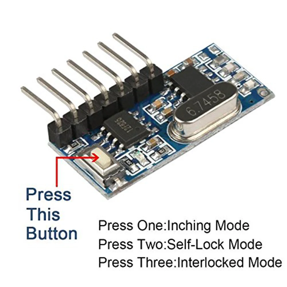 RF 모듈 433 Mhz 무선 수신기 모듈 RX480E 송신기 수신기 학습 코드 1527 Arduino Uno 용 4Ch 안테나