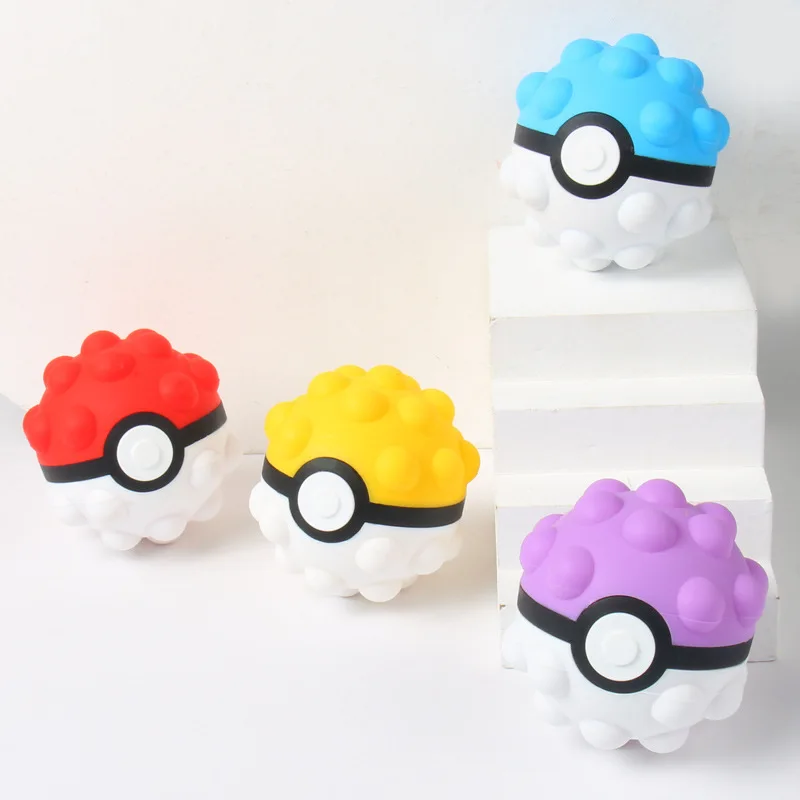 Cartoon Pokemon Poke Ball Spremere Giocattoli Bambola antistress Accessori anime da collezione Regali di compleanno Giocattoli per hobby per bambini