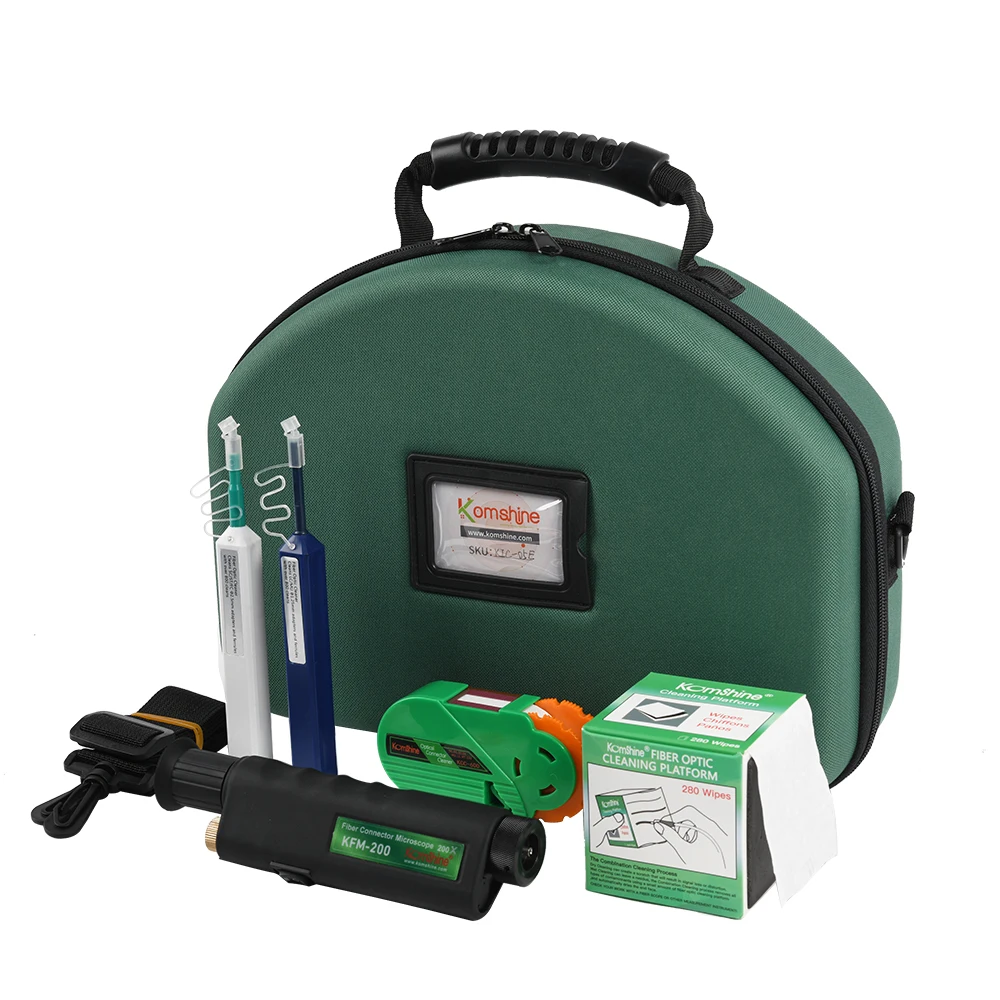 

Fiber Optic Cleaning Toolkit KIC-5E/5D With Microscope or Inspection Probe. Fiber Cleaner Suit for LC Connector 1.25mm/2.5mm