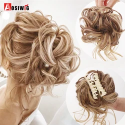 AOSIWIG Synthetische Lockige Brötchen Chaotisch Klaue Chignon Clip Haar Bun Lockiges Perücke Clip in Haar Schwanz Erweiterung Für Frauen