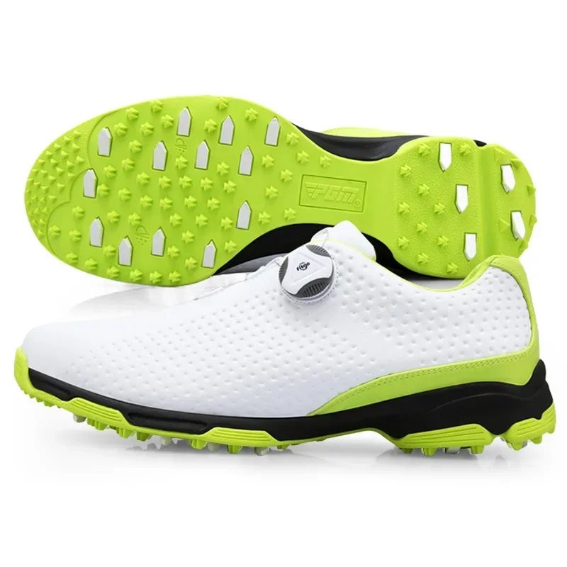 Laces Breathable PGM Golf Men\'s Shoes Summer Sports Shoes Rotating Shoes Waterproof and Non Slip Nails