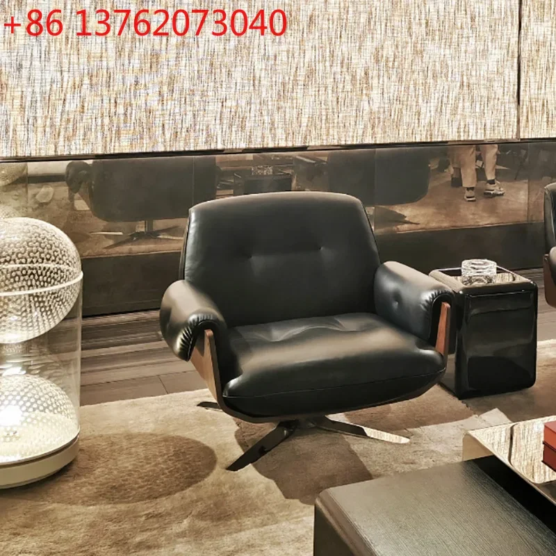 

Итальянский легкий роскошный дизайнерский одиночный стул, элитный вращающийся стул для отдыха на балконе для гостиной