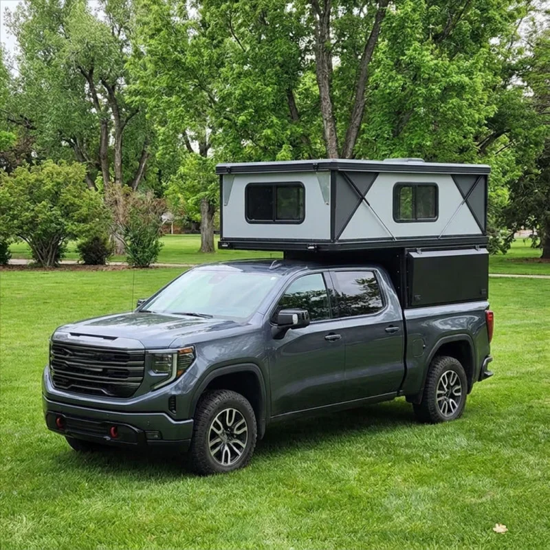 Picture 4: High Quality Waterproof Up Hardtop Truck Topper Canopy With Storage Box Fit 4X4 Offroad Pickup Truck Bed Campin