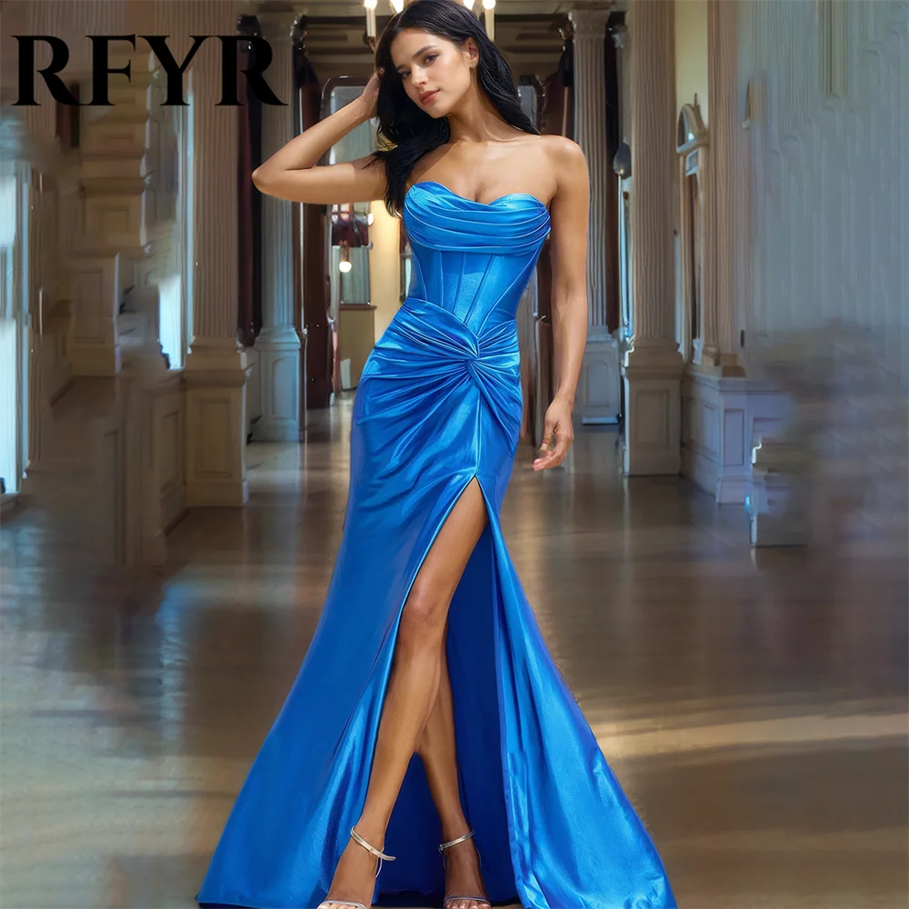 

RFYR Evening Dresses Corset High Split Prom Dress Sweetheart Party Dress for Women Elegant Formal Dinner Dress Stain Customized