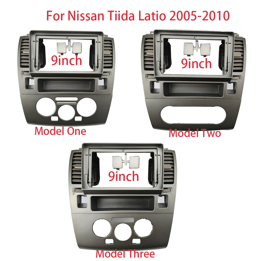 

For Nissan Tiida Latio 2005-2010 Car stereo panel, GPS, MP5 dashboard frame, air conditioning outlet assembly