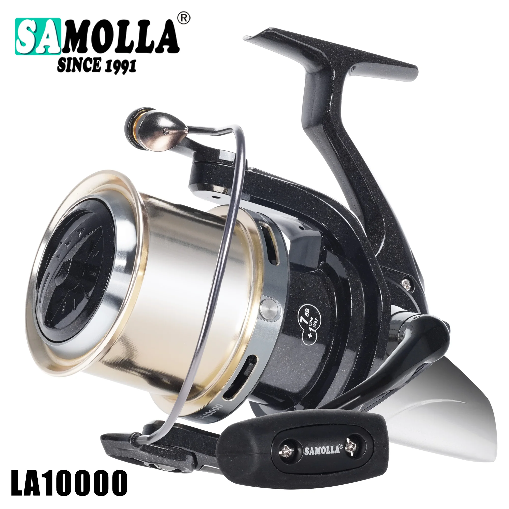 SAMOLLA Spinning Visserij-reel Hoge Snelheid 4.1:1 20KG Max Drag Zee Boot Vis Spoel Trolling Surf Grote Metalen Spoel Moulinet Peche