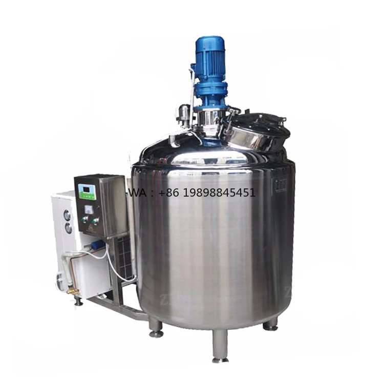 Stainless Steel Vertical Milk Cooler Chilling tank 100 Liter Milk Cooling tank  Factory Price 2000l Liters 1000 Liter