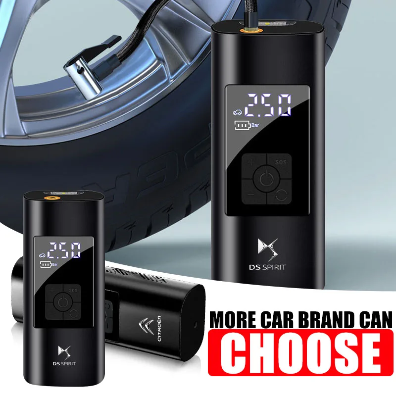 

Car Electrical Air Pump Mini Portable Tire Inflatable Pump for DS SPIRIT C2 C3 C4 5 6 7 DS2 Auto DS3 DS4 DS5 DS6 DS7 Accessories